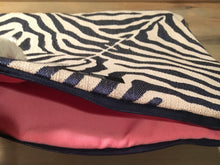 iPad Case Navy and Cream  Zebra Animal Print